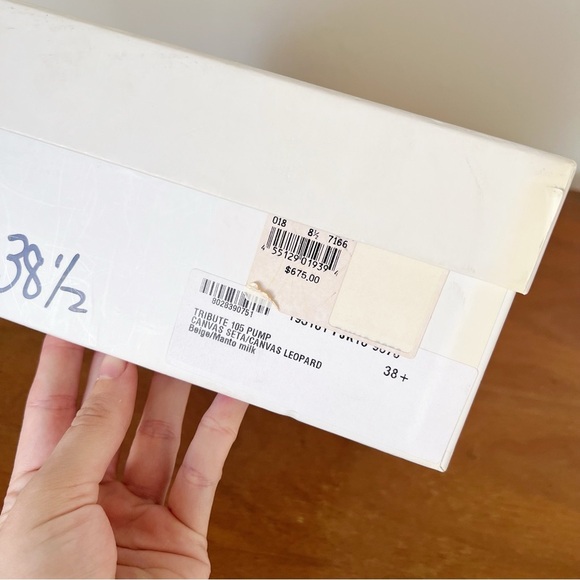 YSL • Tribute 105 Pump canvas leopard Mary Jane heels patent leather platform - Picture 12 of 16